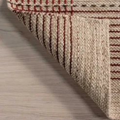 Tan Plaid Emily Henderson x RugsUSA Area Rug, 4x6