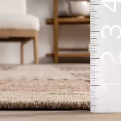 Tan Plaid Emily Henderson x RugsUSA Area Rug, 5x8