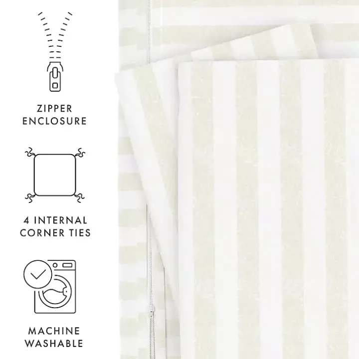 Tan Rugged Stripe 2-pc. Twin Duvet Cover Set