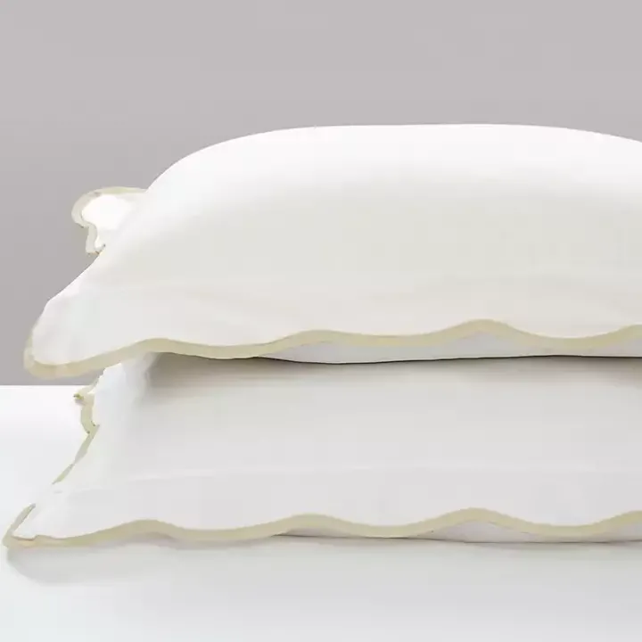 Tan Scalloped Edge 3-pc. Full/Queen Comforter Set