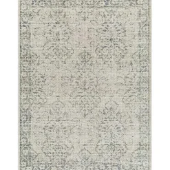 Tan Traditional Calhoun Washable Area Rug, 7x10