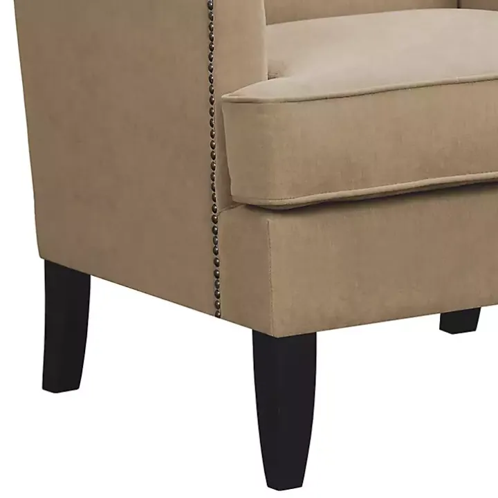 Tan Upholstered Colton Accent Chair