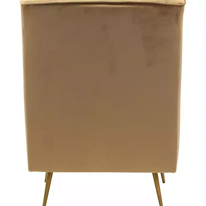 Tan Velvet Lana Accent Chair
