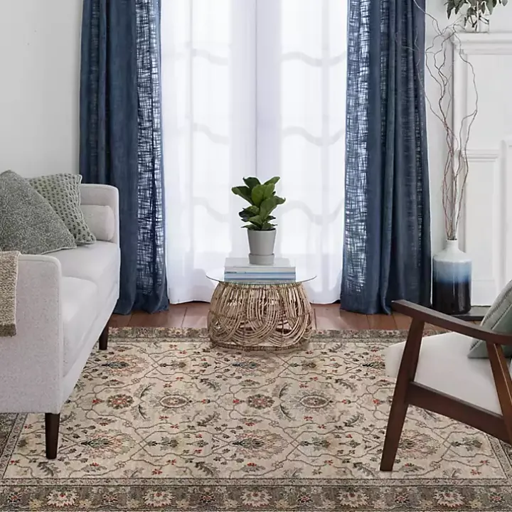 Tan Vintage Naso Area Rug, 5x7