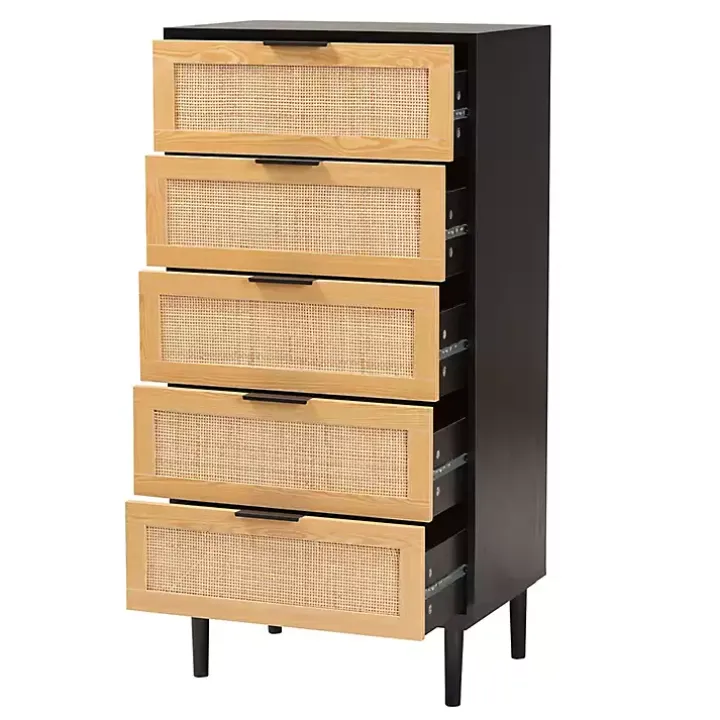 Tara Two-Tone Espresso Rattan Chest