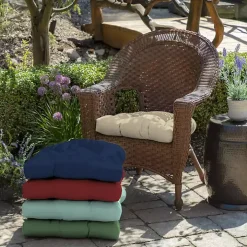 Taupe Leala 2-pc. Outdoor Wicker Chair Cushion Set