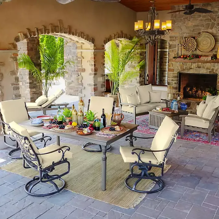 Taupe Leala Texture Outdoor Chaise Cushion