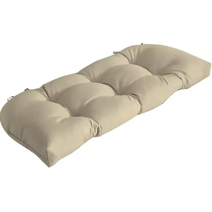 Taupe Leala Texture Wicker Settee Cushion