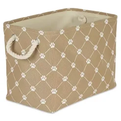 Taupe Paw Trellis Rectangle Basket, 16 in.