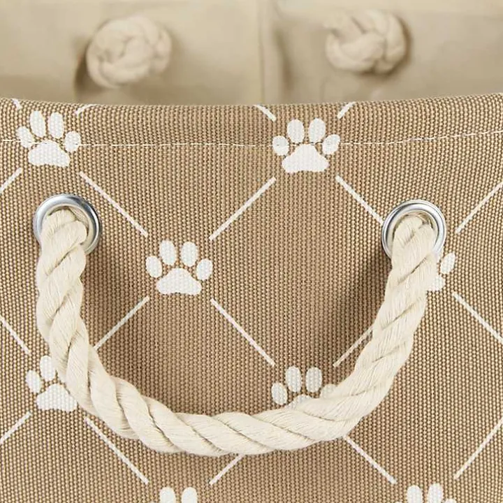 Taupe Paw Trellis Rectangle Basket, 16 in.