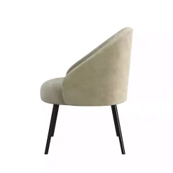 Taupe Velvet Modern Accent Chair