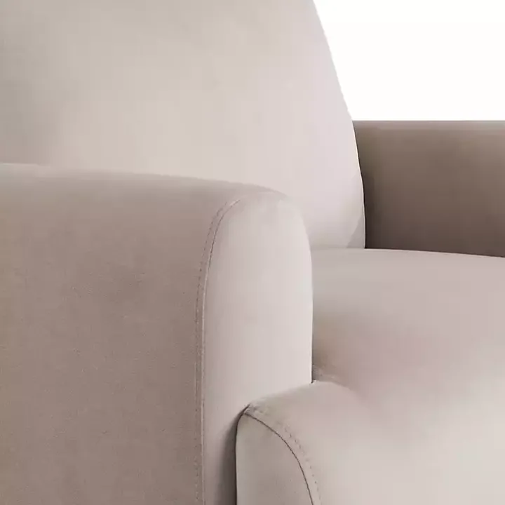 Taupe Velvet Upholstered Knox Accent Chair