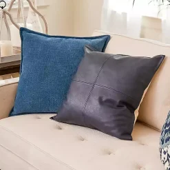 Teal Chenille Throw Pillow