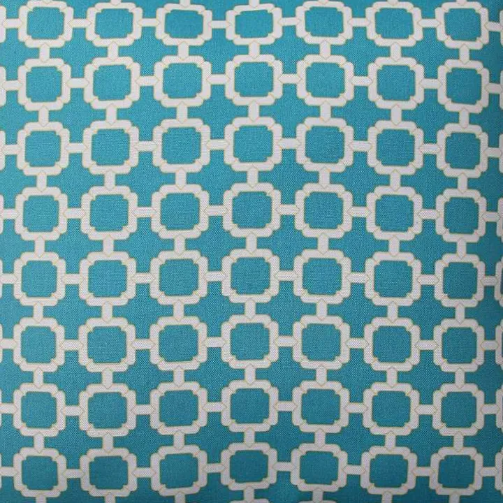 Teal Hickory Geo Outdoor Lumbar Pillows, Set of 2