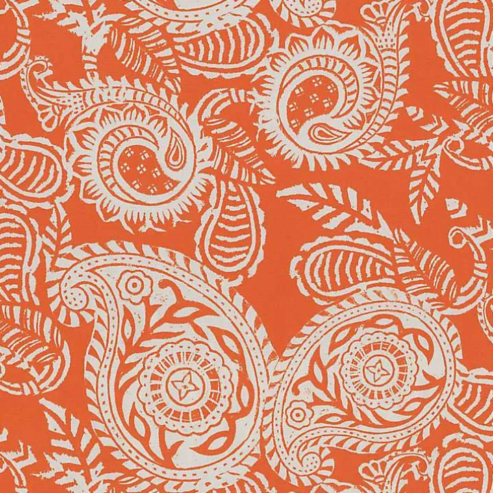 Terracotta Paisley Outdoor Settee Cushion