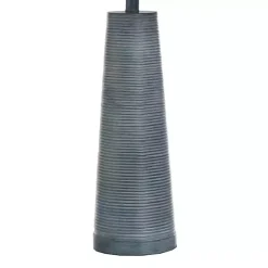 Textured Denim Blue Tapered Table Lamp