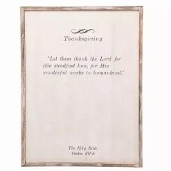 Thanksgiving Blessing Framed Wall Plaque