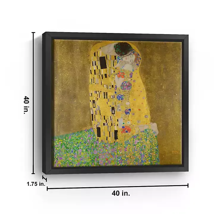 The Kiss Framed Canvas Art Print, 40x40 in.
