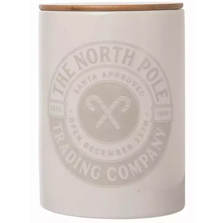 The North Pole White Ceramic Canister