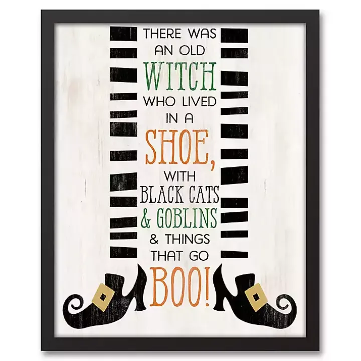 There Was An Old Witch Halloween Plaque