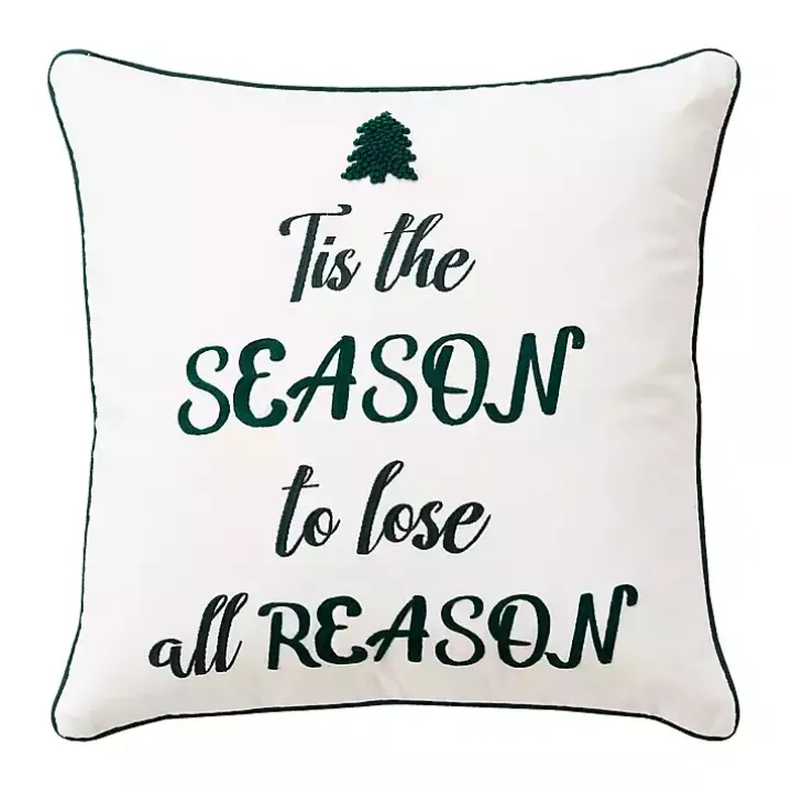 Tis the Reason Christmas Throw Pillow