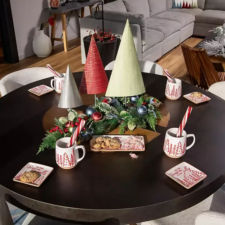 Tis the Season Christmas Snack Plates, Set of 4