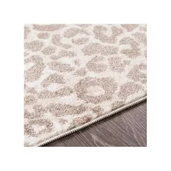 Toasted Brown Cheetah Print Area Rug, 5x7