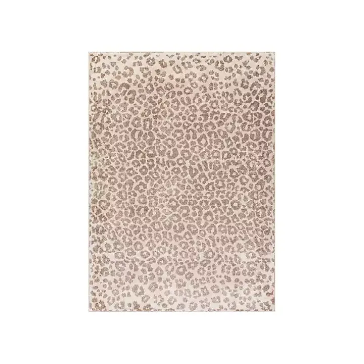 Toasted Brown Cheetah Print Area Rug, 7x10
