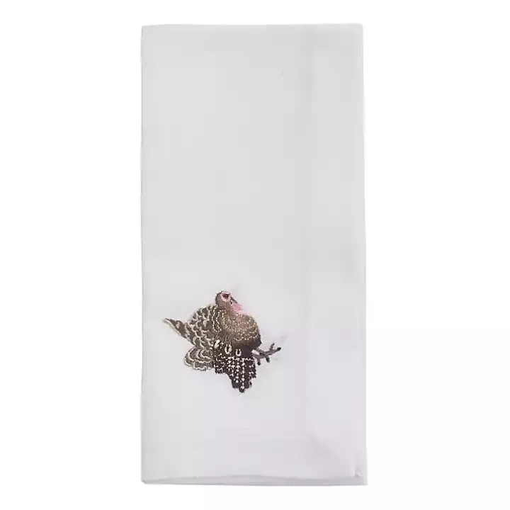 Turkey Embroidered 4-pc. Harvest Napkin Set