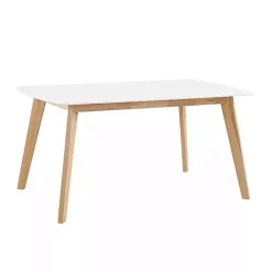 Two-Tone Mid-Century Modern Wood Dining Table