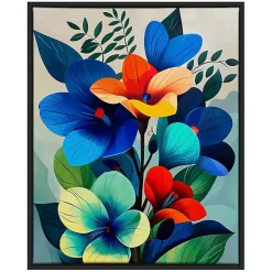 Ultra Violet Blooms II Framed Canvas Art Print