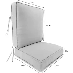 Umber Medallion Outdoor Deep Seat Cushion