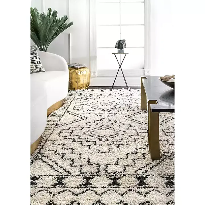 Vailiki Moroccan Tribal Tassel Area Rug, 5x7