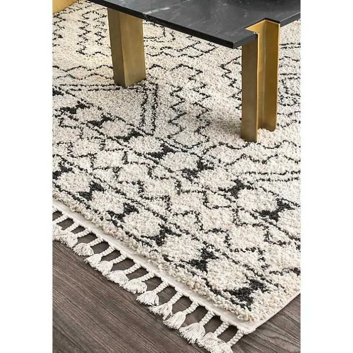 Vailiki Moroccan Tribal Tassel Area Rug, 5x7