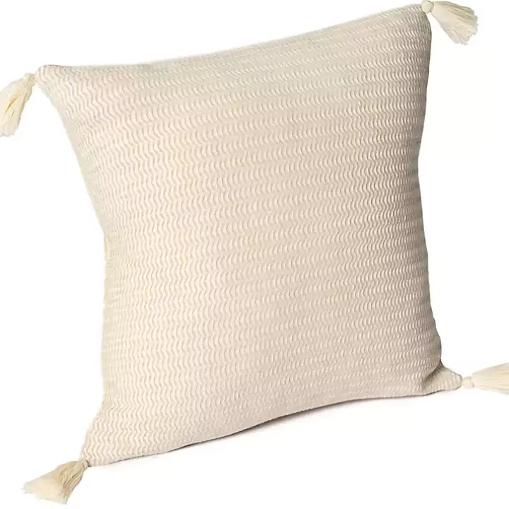 Vanilla Trapeze Organic Cotton Throw Pillow