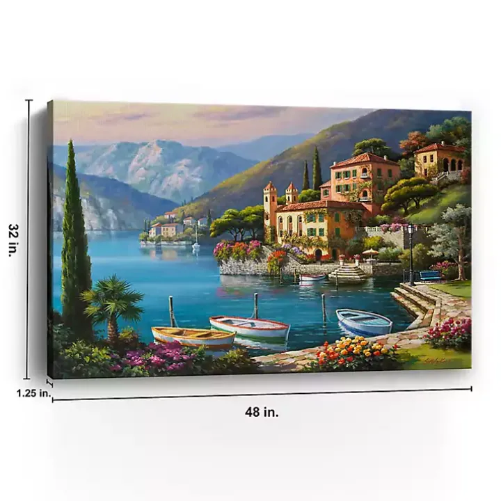 Villa Bella Vista Canvas Art Print, 48x32 in.