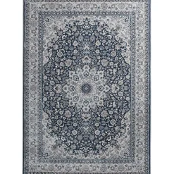 Vintage Blue Medallion Area Rug, 5x7