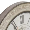 Vintage Cream Rust Round Framed Wall Clock