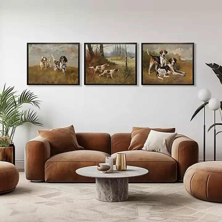 Vintage Dog Duo Framed Art Print