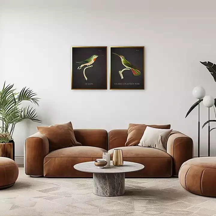 Vintage Hummingbird IV 2-pc. Framed Art Print Set