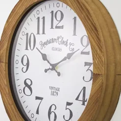 Vintage Pocket Watch Wooden Wall Clock