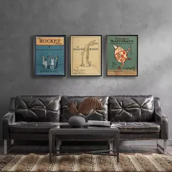Vintage The Rocket Book Cover Framed Wall Art