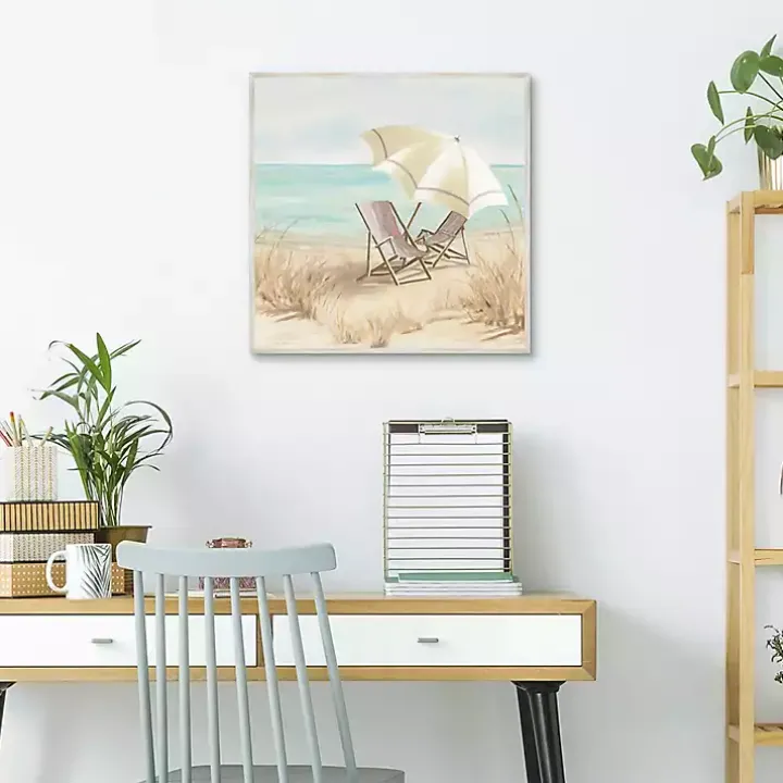 Vintage Vacation II Framed Canvas Art Print