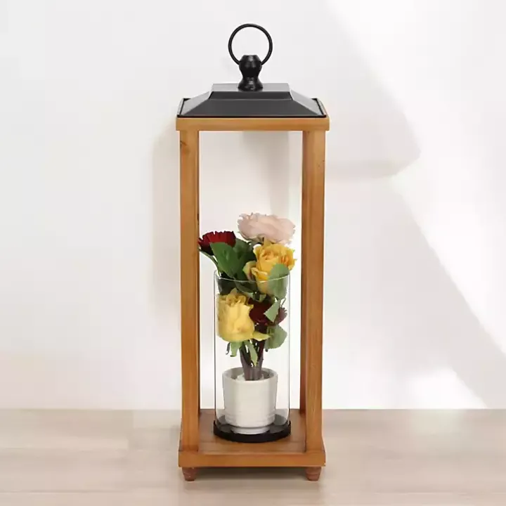 Vivora Wooden Open Lantern, 24 in.
