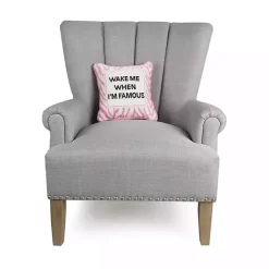Wake Me When I'm Famous Needlepoint Throw Pillow