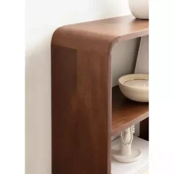 Walnut Brown Kato Single Drawer Wall Shelf