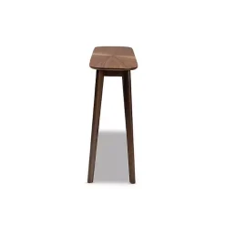 Walnut Brown Wood Frame Splayed Legs Console