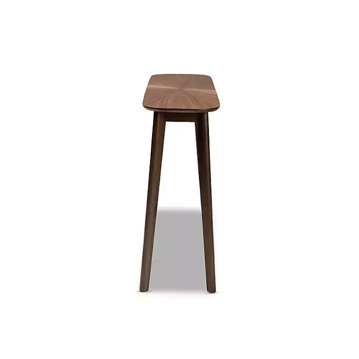 Walnut Brown Wood Frame Splayed Legs Console