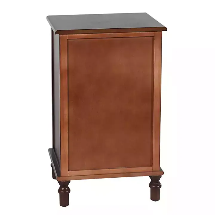 Walnut 3-Drawer Winne Accent Table