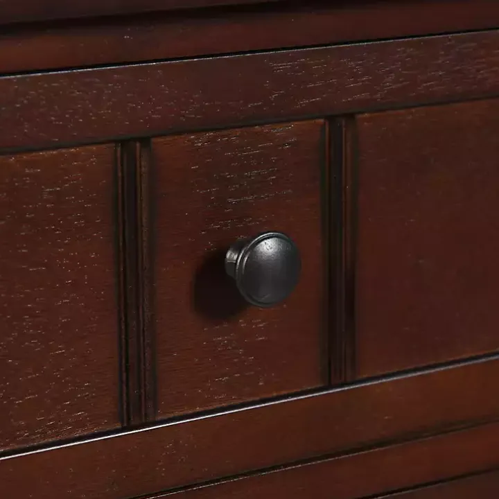 Walnut 3-Drawer Winne Accent Table